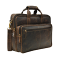 RusticEdge Leather Laptop Bag - Vintage Brown Leather Office Bag