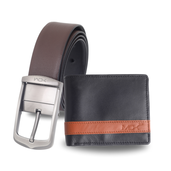 Honeybee & Foshi Combo – Leather Belt and Wallet Set for Men