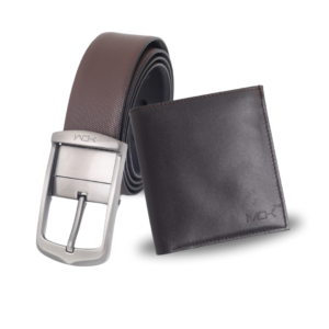 Honeybee & Traveller Combo – Leather Belt and Wallet Set for Men